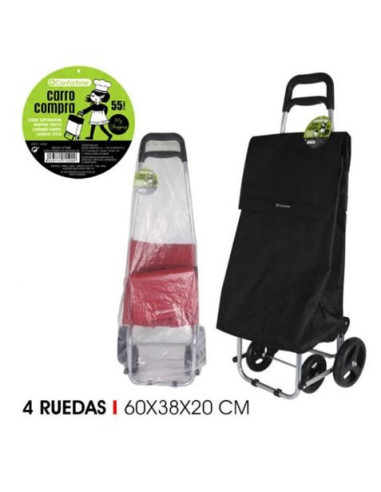 CARRO DE LA COMPRA PLEGABLE CON 4 RUEDAS COLORES SURTIDOS CONFORTIME