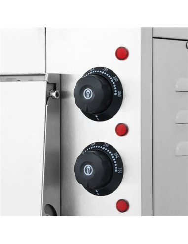 HORNO DE PIZZA ELÉCTRICO PROFESIONAL 2 CÁMARAS 3000W CHEF PRO