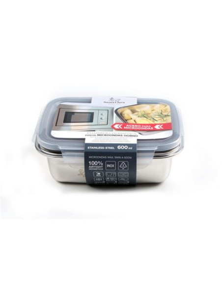 FIAMBRERA ACERO 0.6L APTA MICROONDAS Y HORNO STA CLARA