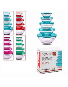 SET 5 TUPPER CRISTAL REDONDOS HERMETICOS C/ SURTIDOS 2