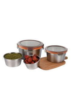 TUPPER ACERO INOXIDABLE 600ML APTO MICROONDAS QUTTIN 2