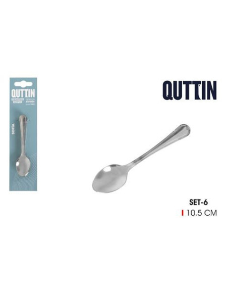 PACK 6 CUCHARAS CAFE 10.5CM SOFIA QUTTIN