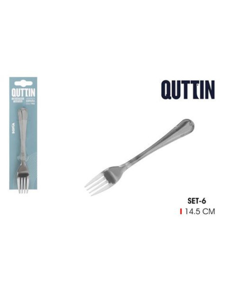 PACK 6 TENEDORES POSTRE 14.5CM SOFIA QUTTIN
