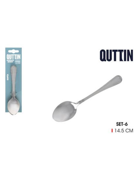 PACK 6 CUCHARAS POSTRE 14.5CM SOFIA QUTTIN