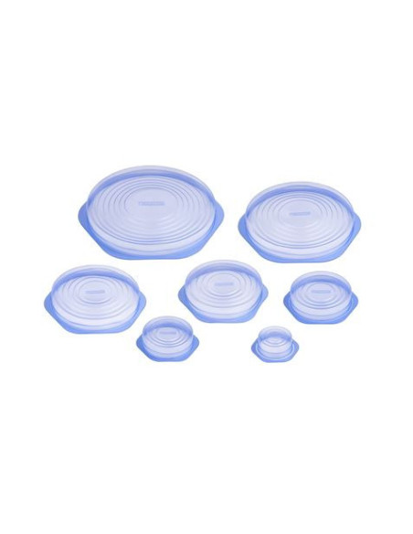 SET 10 TAPAS DE SILICONA PROTECCION ALIMENTOS MONIX