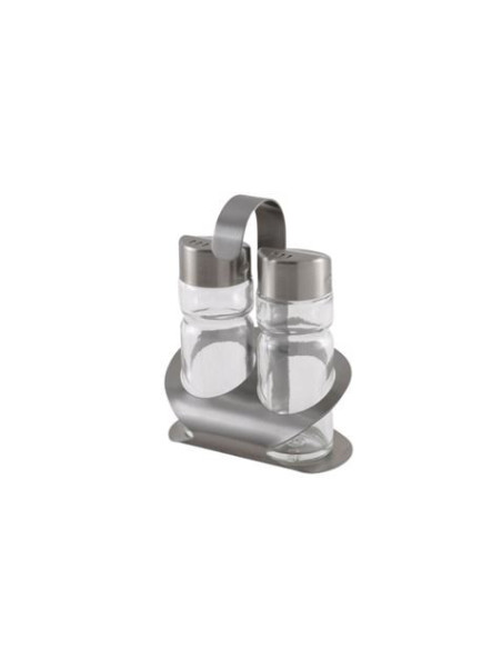SET SALERO Y PIMENTERO ACERO INOX MONIX