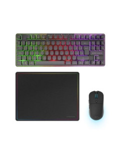 PACK GAMING 3 EN 1 | TECLADO H-MECH | RATÓN RGB | ALFOMBRILLA MARS GAMING