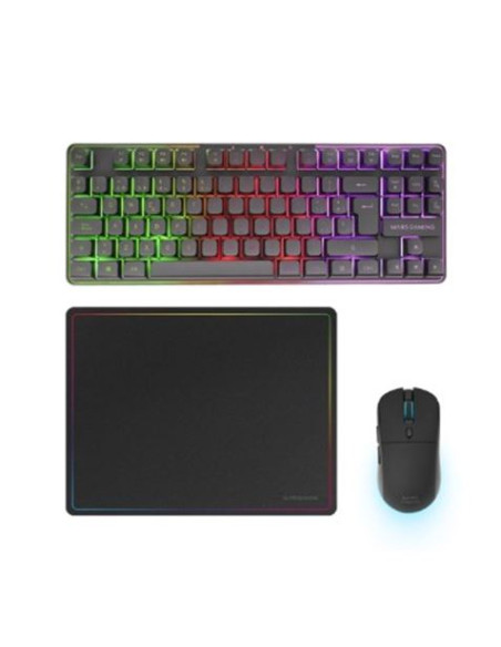 PACK GAMING 3 EN 1 | TECLADO H-MECH | RATÓN RGB | ALFOMBRILLA MARS GAMING
