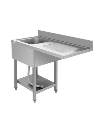 FREGADERO INDUSTRIAL 140X70X85CM CUBETA IZQUIERDA Y ESTANTE CHEF PRO