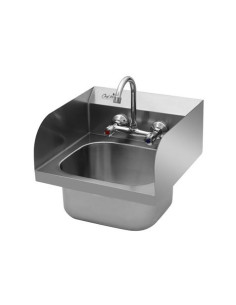 FREGADERO MURAL ACERO INOX PROFESIONAL CON GRIFO Y BACKSPLASH CHEF PRO