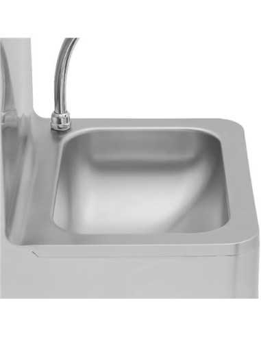 FREGADERO MURAL ACERO INOX PROFESIONAL CON GRIFO Y DISPENSADOR CHEF PRO