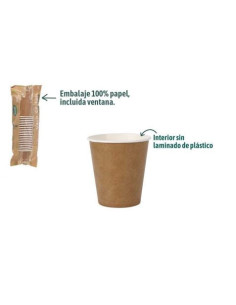 SET 20 VASOS CARTON KRAFT 120CC ALGON