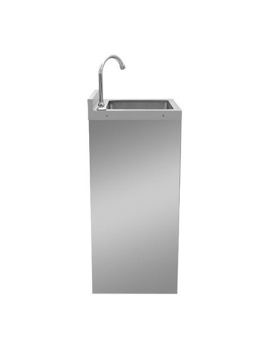 LAVAMANOS ACERO INOX INDUSTRIAL CON GRIFO DE PIE Y DISPENSADOR CHEF PRO