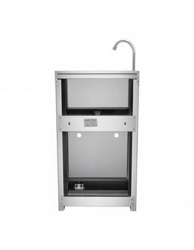 LAVAMANOS ACERO INOX INDUSTRIAL CON GRIFO DE PIE Y DISPENSADOR CHEF PRO