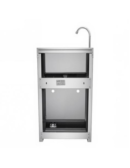 LAVAMANOS ACERO INOX INDUSTRIAL CON GRIFO DE PIE Y DISPENSADOR CHEF PRO