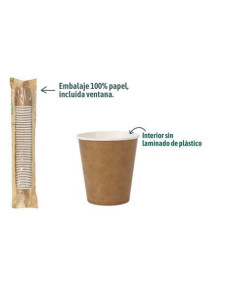 SET 50 VASOS CARTON KRAFT 120CC ALGON