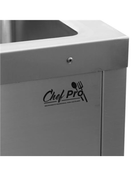 LAVAMANOS ACERO INOX INDUSTRIAL CON GRIFO DE PIE Y DISPENSADOR CHEF PRO