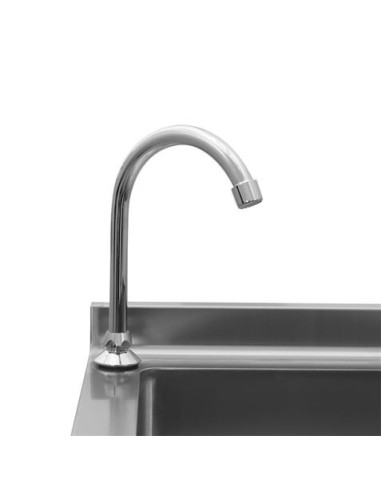 LAVAMANOS ACERO INOX INDUSTRIAL CON GRIFO DE PIE Y DISPENSADOR CHEF PRO