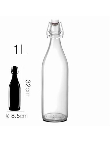 BOTELLA CRISTAL 1L 8.5X32CM