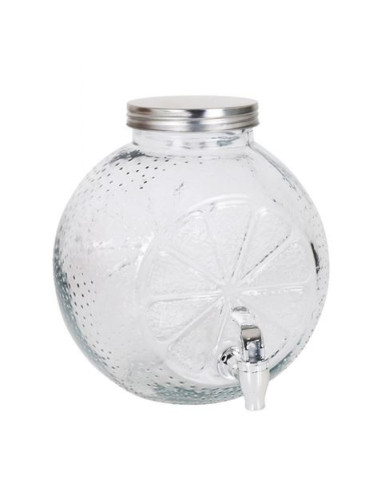 TARRO VIDRIO DISPENSADOR CON GRIFO 5 LITROS LA MEDITERRANEA