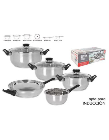 BATERIA DE COCINA 5 PIEZAS INDUCCION GENOVA QUTTIN
