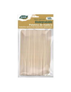 SET 500 PALETINAS MADERA 190X1.3X6MM ALGON