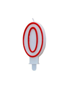 VELA BLANCA Y ROJA NUMERO 0 ALGON