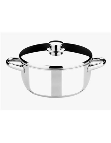 CACEROLA ACERO INOXIDABLE 22CM 3 LITROS OPTIMA CON TAPA ACERO MONIX