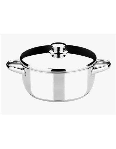 CACEROLA ACERO INOXIDABLE 22CM 3 LITROS OPTIMA CON TAPA ACERO MONIX