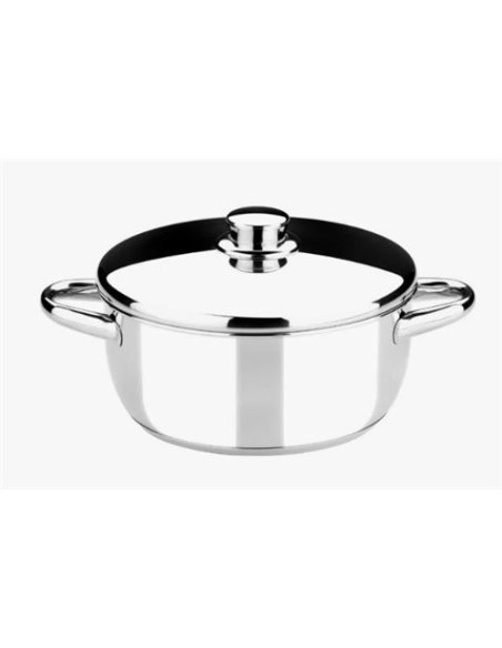 CACEROLA ACERO INOXIDABLE 26CM 5 LITROS OPTIMA CON TAPA ACERO MONIX