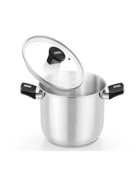 OLLA DE ACERO INOX CON TAPA DE CRISTAL 24CM ELITE MONIX