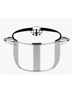 OLLA DE ACERO INOXIDABLE 22CM 5 LITROS OPTIMA CON TAPA ACERO MONIX