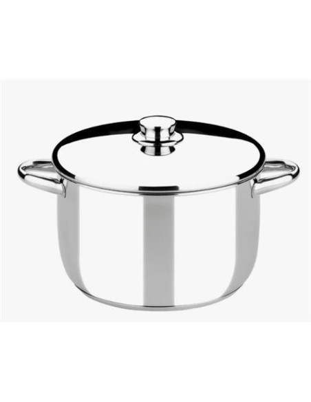 OLLA DE ACERO INOXIDABLE 22CM 5 LITROS OPTIMA CON TAPA ACERO MONIX