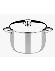 OLLA DE ACERO INOXIDABLE 24CM 6 LITROS OPTIMA CON TAPA ACERO MONIX