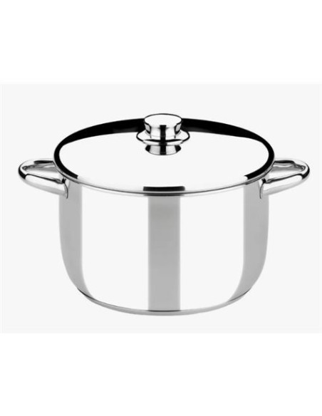 OLLA DE ACERO INOXIDABLE 24CM 6 LITROS OPTIMA CON TAPA ACERO MONIX