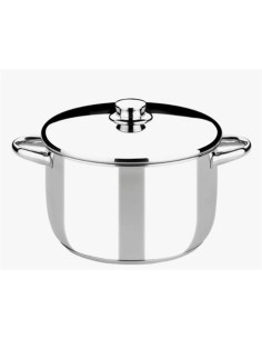 OLLA DE ACERO INOXIDABLE 30CM 12 LITROS OPTIMA CON TAPA ACERO MONIX