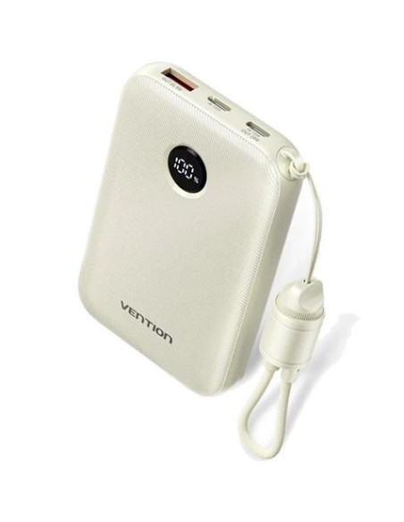 POWERBANK 10000MAH CON DISPLAY 22.5W BLANCO VENTION