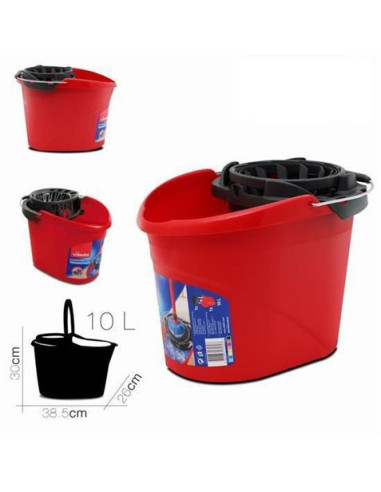 CUBO OVALADO 10 LITROS CON ESCURRIDOR SUPERFACIL VILEDA