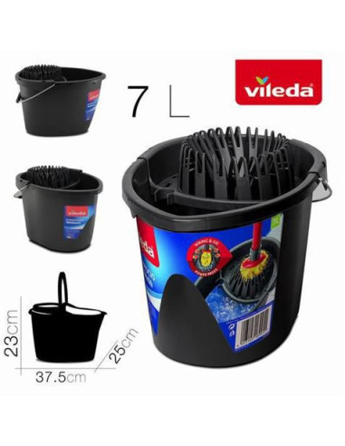 CUBO OVALADO 7 LITROS CON ESCURRIDOR WRING & GO VILEDA