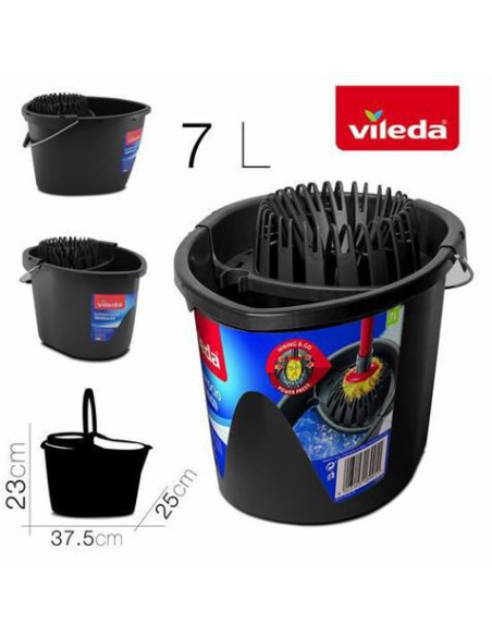 CUBO OVALADO 7 LITROS CON ESCURRIDOR WRING & GO VILEDA