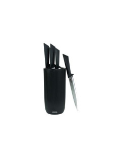 SET 5 CUCHILLOS ACERO INOXIDABLE + TACOMA NEGRO JOCCA