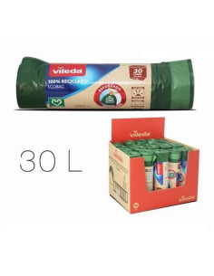 PACK 15 BOLSAS BASURA REFORZADA 30 LITROS ECOBAG VILEDA