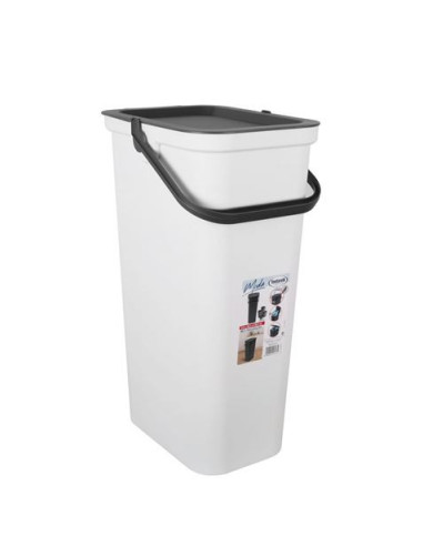 PAPELERA CON ASA 38 LITROS BLANCA MODA TONTARELLI
