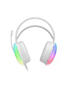 AURICULARES GAMING DIADEMA CON CABLE BLANCO GE11 XO 2