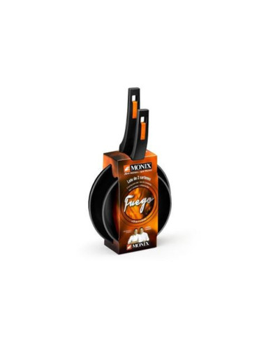 PACK 2 SARTENES ALUMINIO FORJADO 22/26CM FUEGO MONIX