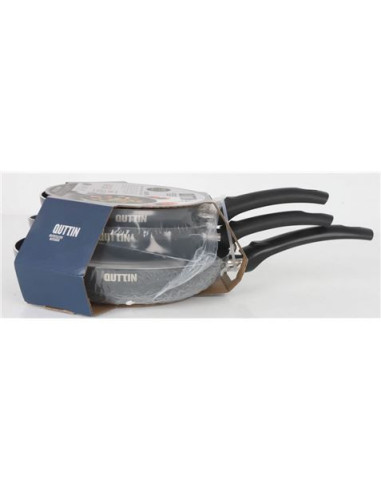 PACK 3 SARTENES ALUMINIO INDUCCION BASIK QUTTIN