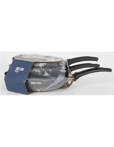 PACK 3 SARTENES ALUMINIO INDUCCION BASIK QUTTIN