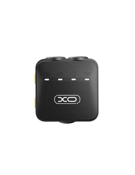 MICROFONO INALAMBRICO DE SOLAPA CON CAJA DE CARGA NEGRO MC15 XO