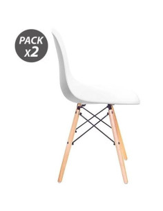 PACK 2 SILLAS DESIGN D100 BLANCAS MUVIP 2