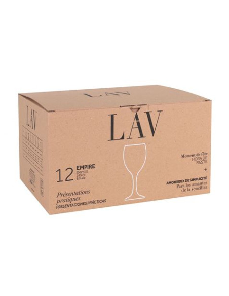 SET 12 COPAS DE VINO 245CC EMPIRE LAV